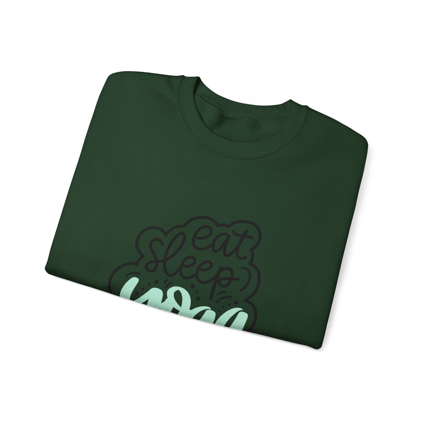 Eat sleep yoga repeat sweater yoga sweater Here we go fucking again sweater gifts funny cat birthday gift Christmas sweatshirt gift for her
