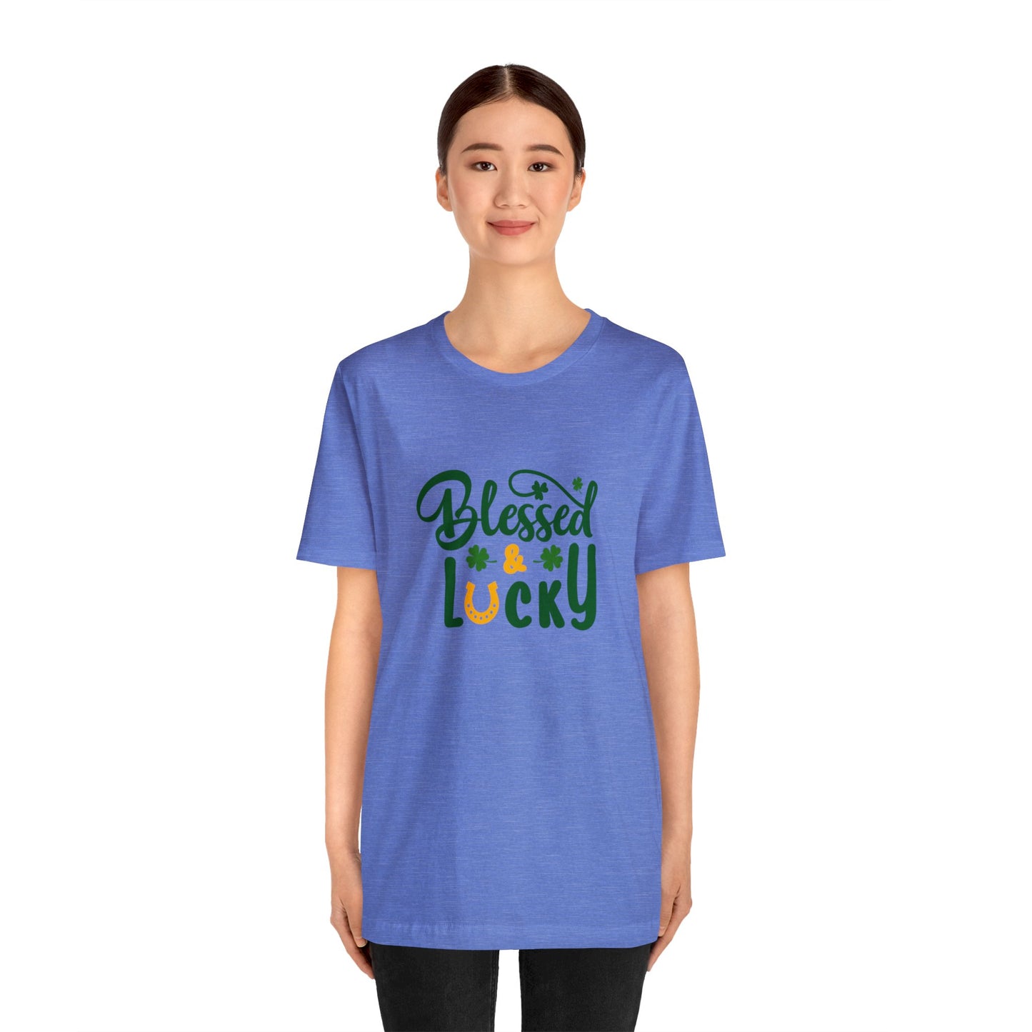 St Patrick's Day shirt blessed and lucky shirt Irish leaf shirt Unisex Tee Retro Shirt T-Shirt best friend vacation shirt beach