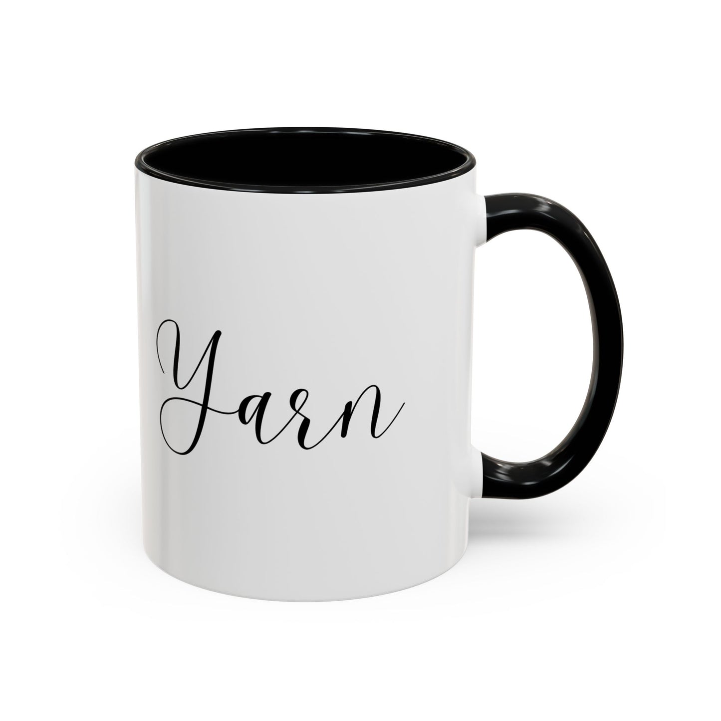 Yarn lover gift black mug Crochet lover gift yarn lover gift knitting gift coffee lover gift tea gift for her gift for him Coffee Mug 11oz
