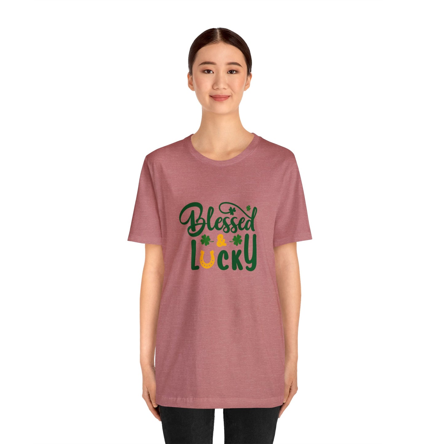 St Patrick's Day shirt blessed and lucky shirt Irish leaf shirt Unisex Tee Retro Shirt T-Shirt best friend vacation shirt beach