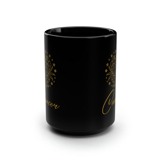 Cancer zodiac sign mug Black ceramic Mug 15oz funny gift Cancer birthday gift Christmas gift for her gift for him