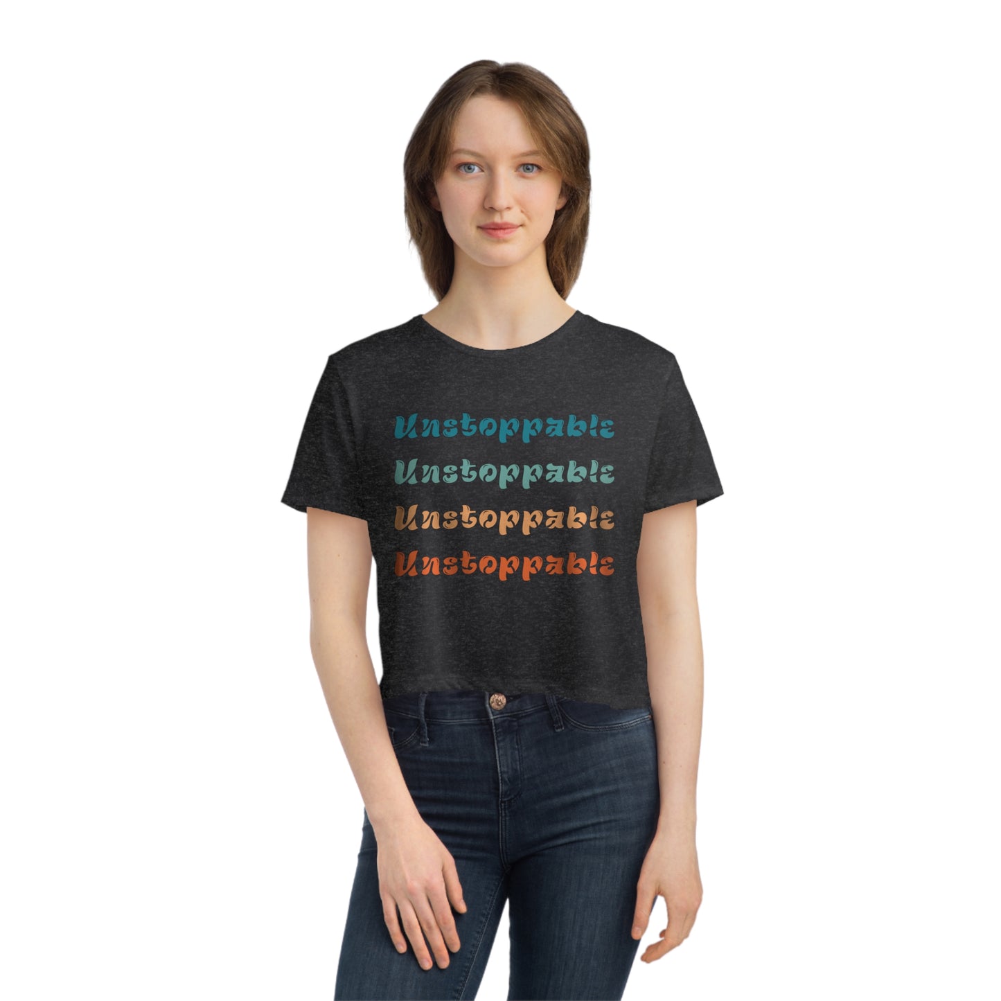 Unstoppable Crop top gift for her gift for him yoga crop top women T-shirt the universe is always on my side zen shirt Women's Cropped Tee